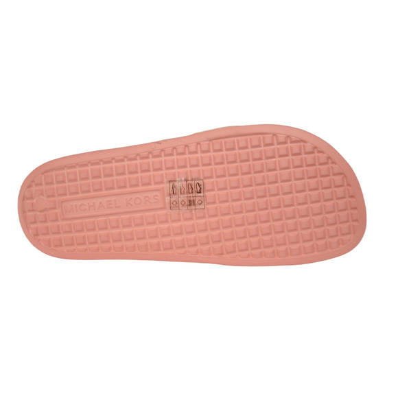 Michael Kors Brandy Metallic Striped Logo Slide Sandal Sherbert Pink Nib $85 - Picture 5 of 5